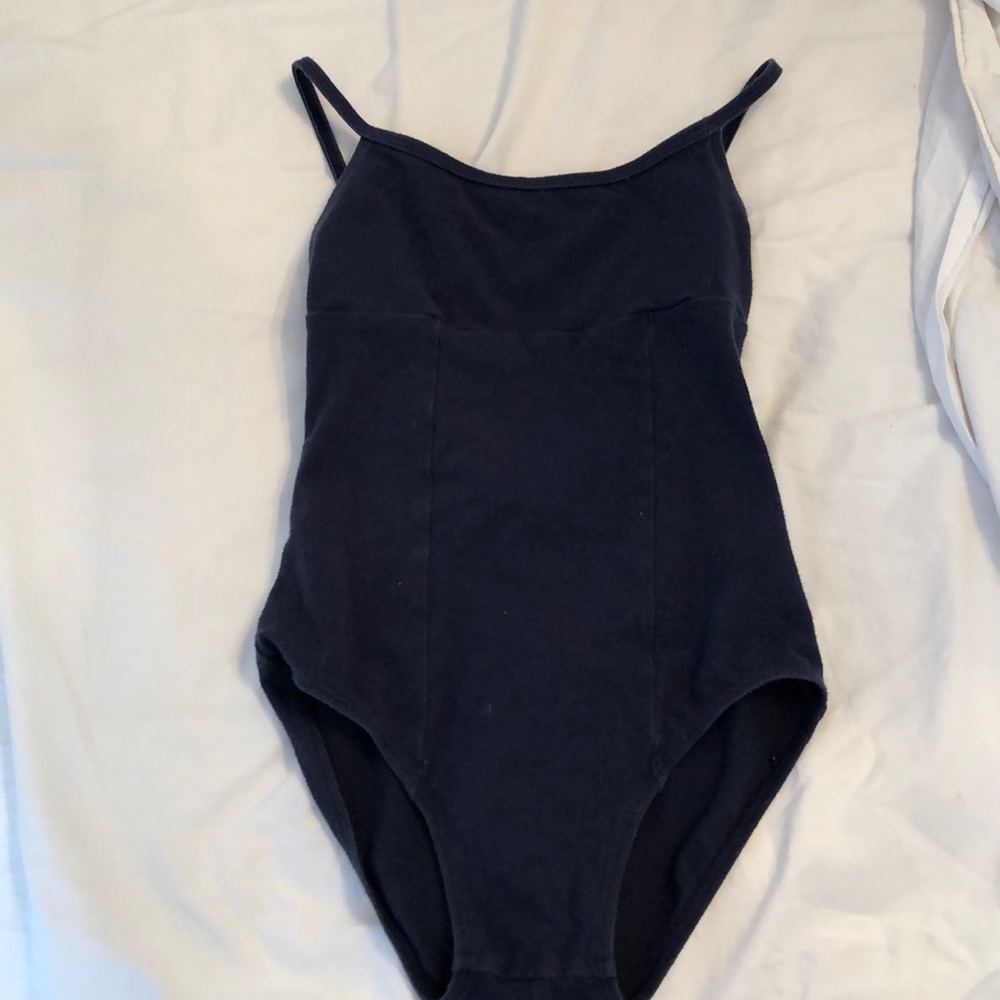 navy cotton leotard